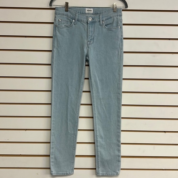 Hudson Tally Midrise Skinny Raw Crop‎ Light Wash Jeans EUC Size 27 - Picture 1 of 12